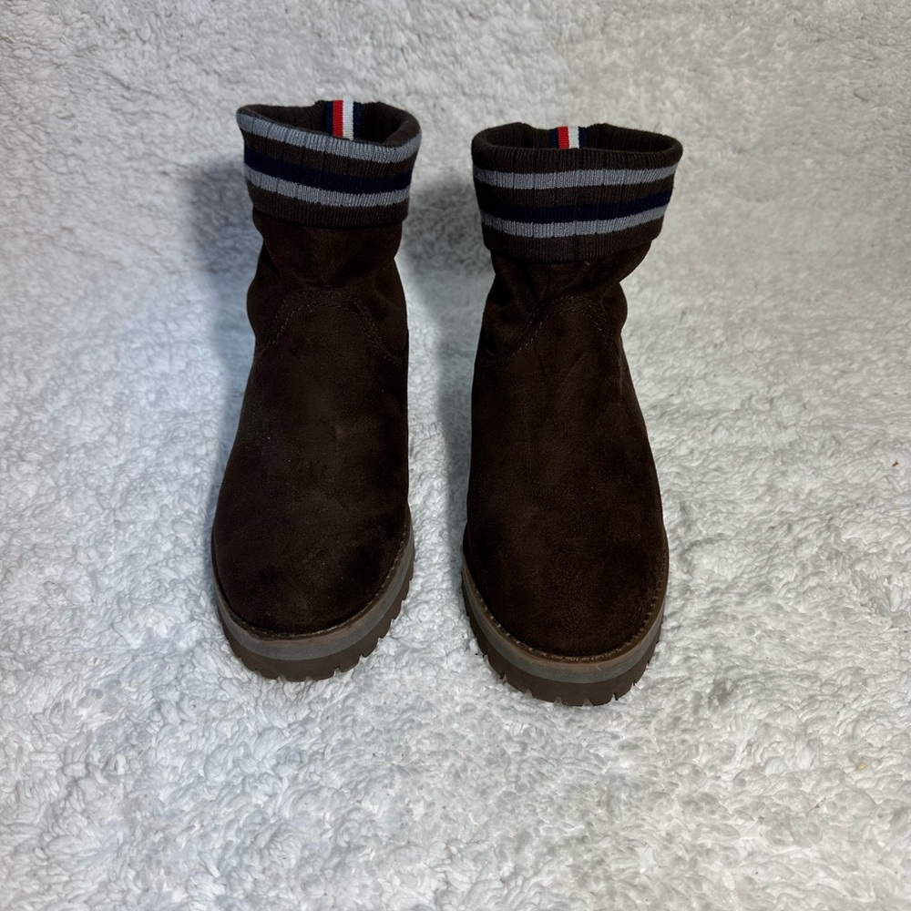 Tommy Hilfiger Black Knit with Red and Blue Stripes